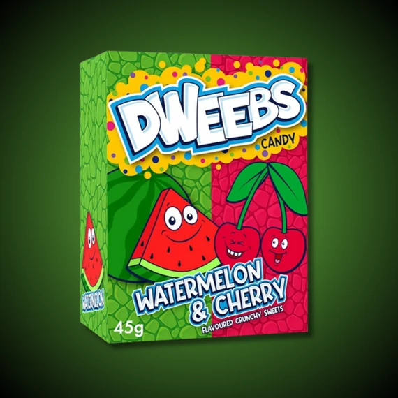 Dweebs Watermelon and Cherry görögdinnye és cseresznye ízű cukorka 45g