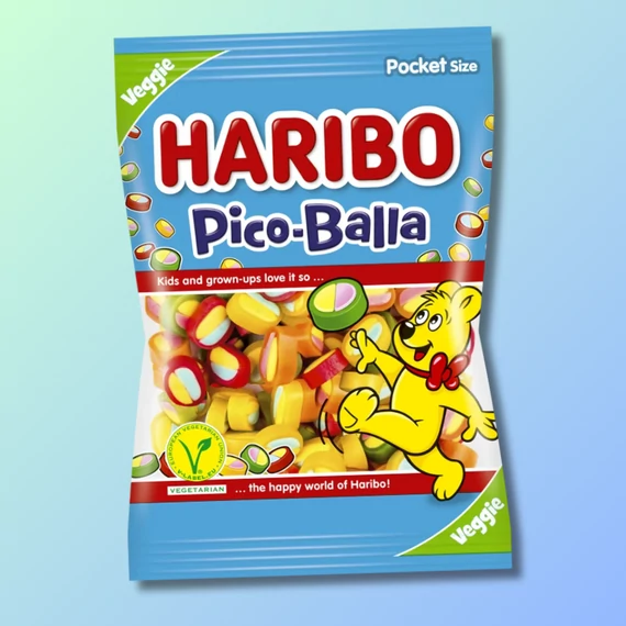 Haribo Veggie Pico-Balla gyümölcsízű gumicukor 85g