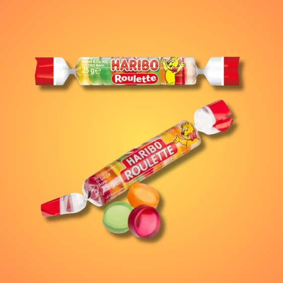 Haribo Mega Roulette gyümölcsös gumicukor 25g