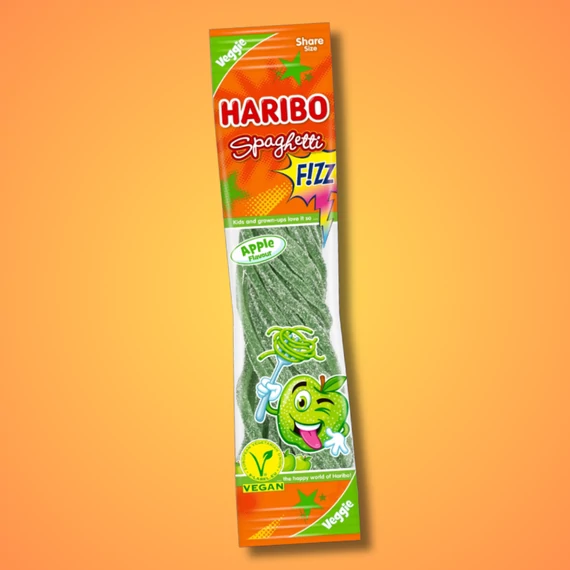 Haribo Spaghetti Apple Sour savanyú almás ízű gumicukor 200g