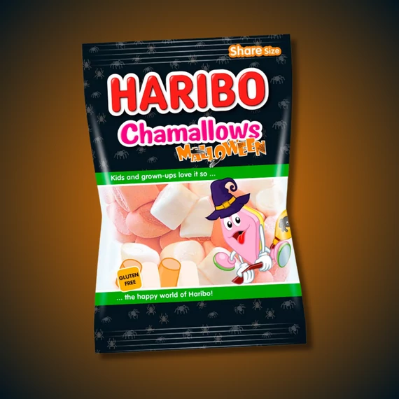 Haribo Halloween Chamallows sütőtök ízű pillecukor 160g