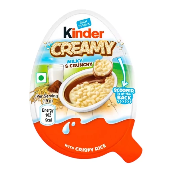 Kinder Creamy Milk & Crunchy ropogós kinder tejcsokoládé 19g