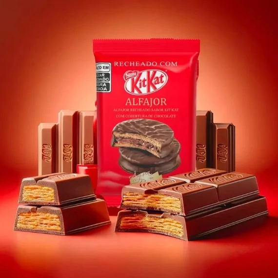 KitKat Alfajor KitKat krémmel töltött csokoládés sütemény 40g