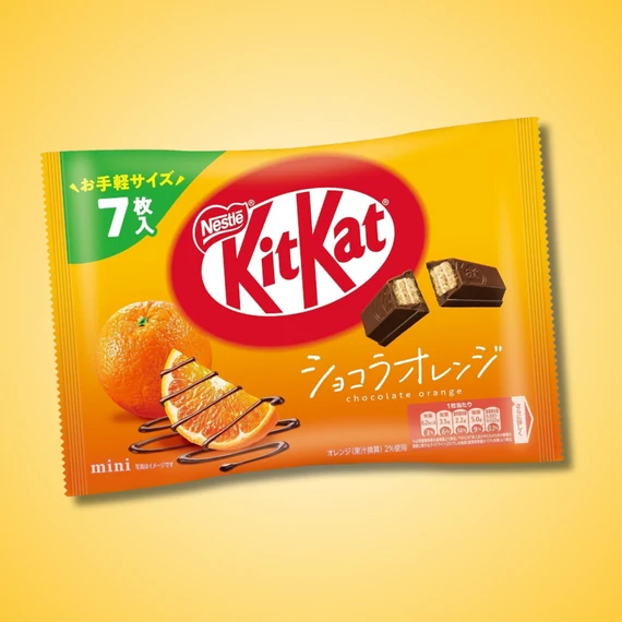 KitKat Mini Orange narancs ízű japán csokoládé családi kiszerelés 81g