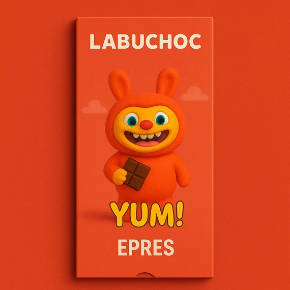 Labubu csokoládé Strawberry Creme eperkrémes csoki 75g