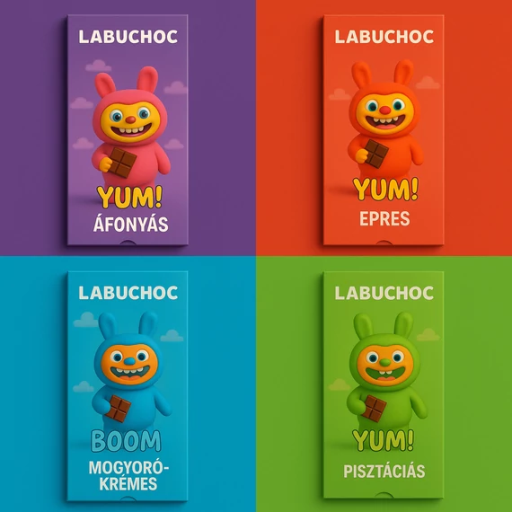 Labubu csokoládé válogatás több ízben 4x75g