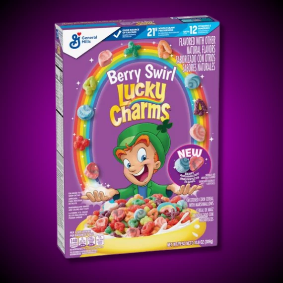 Lucky Charms Berry Swirl Cereal gyümölcsös gabonapehely 309g