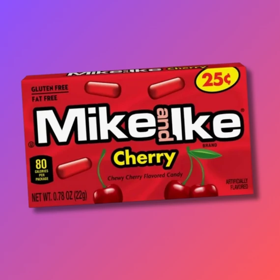 Mini Mike and Ike Cherry cseresznye ízű cukorka 22g