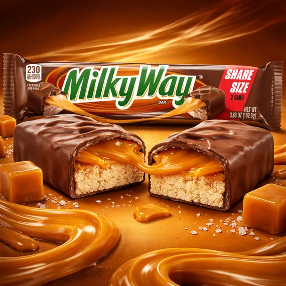 Milky Way Caramel karamellás amerikai tejcsokoládé 102g