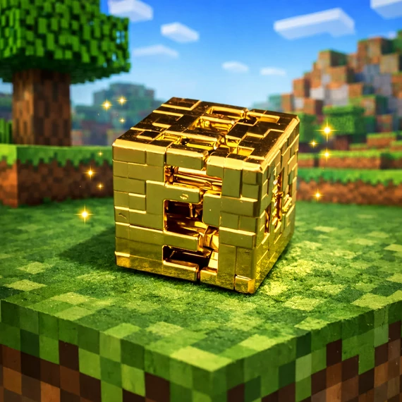 Kinder Joy Minecraft - Golden Block figura