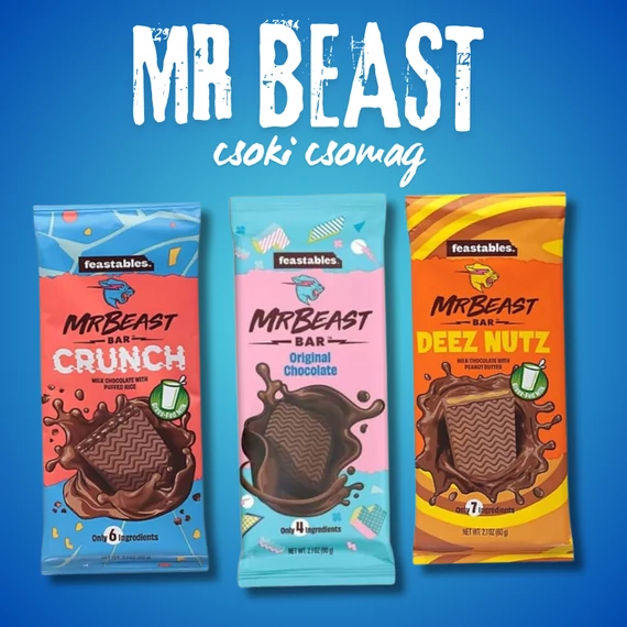 Mr Beast csokoládé csomag 3 ízben 105g
