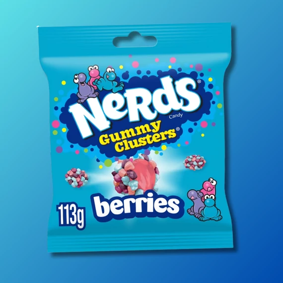 Nerds Gummy Clusters bogyós gyümölcs ízű rágós gumicukor 113g