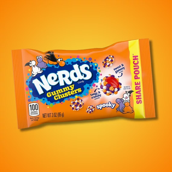 Wonka Nerds Spooky Gummy Clusters gyümölcs ízű rágós gumicukor 85g