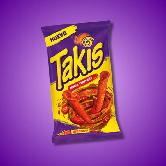 Takis Ninja Teriyaki ízű enyhén csípős sajtos chips 90g