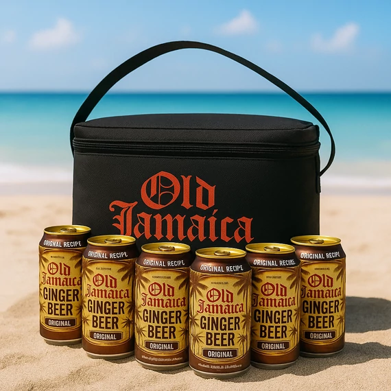 Old Jamaica Original gyömbérsör hűtőtáska csomag -  1 db Hűtőtáska és 6x330ml Old Jamaica gyömbérsör