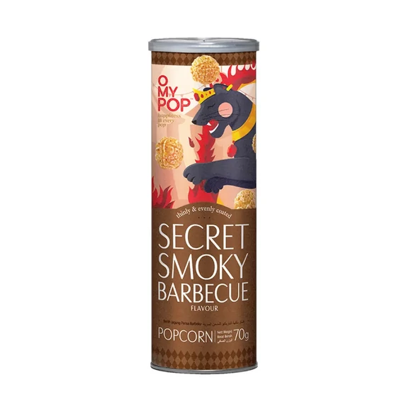 OMYPOP Secret Smoky BBQ ízű popcorn 70g