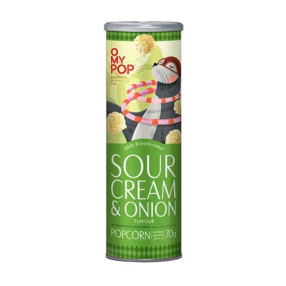 OMYPOP Sour Cream and Onion hagymás tejfölös popcorn 70g
