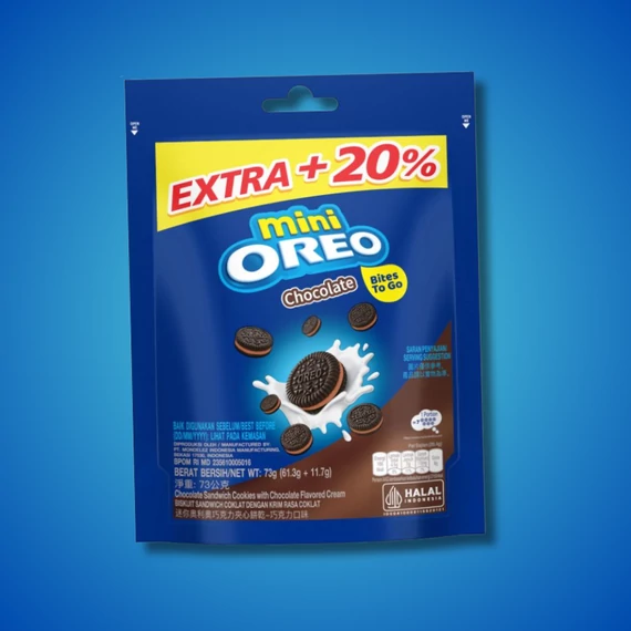 Oreo Mini csokoládé ízű indonéz keksz 100% HALAL 61g