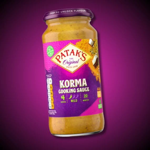 Pataks Korma tejszínes és kókuszos szósz fűszerekkel 450g