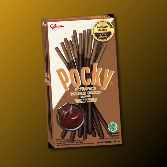 Glico Pocky Double chocco dupla csokoládé bevonatú ropi 47g