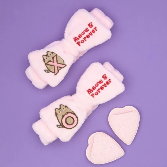Pusheen fejpánt és sminkszivacs készlet
