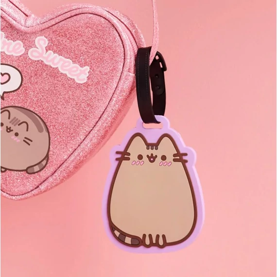 Pusheen bőrönd címke