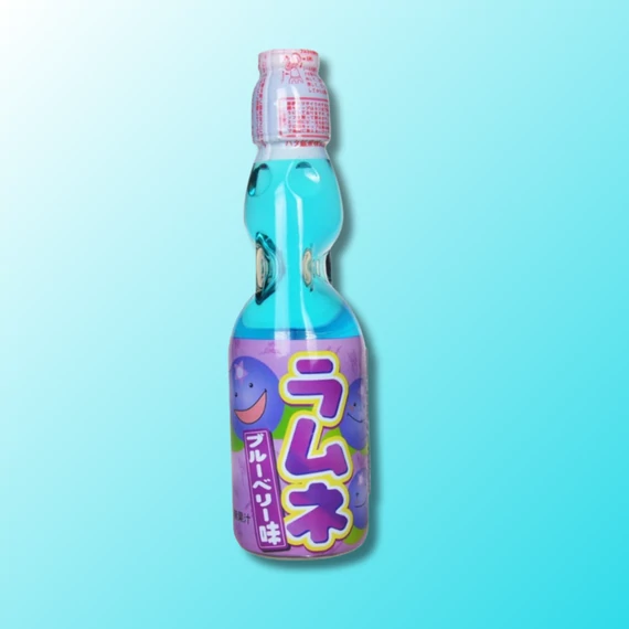 Hatakosen Ramune Áfonya ízű szénsavas japán üdítő 200ml