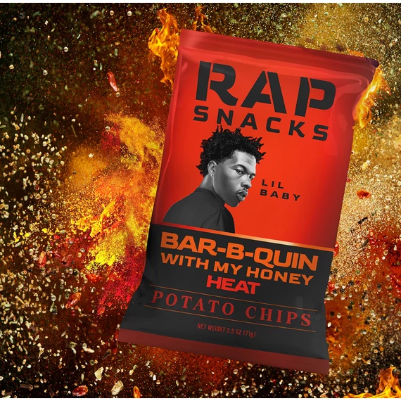 Rap Snacks Lil Baby Bar-B-Quin With My Honey Heat mézes BBQ ízű amerikai chips 71g