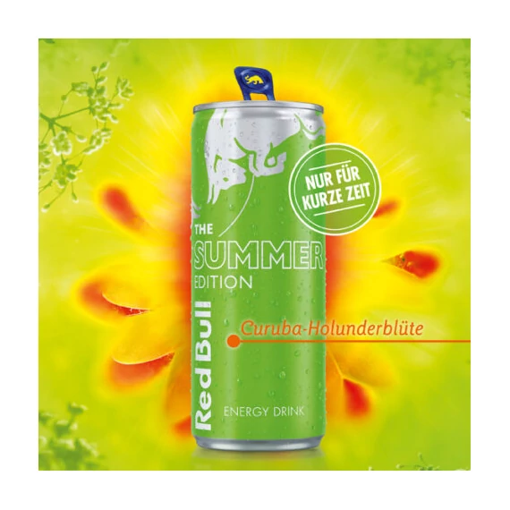 Red Bull Summer Edition curuba bodzavirág ízű energiaital taurinnal 250ml