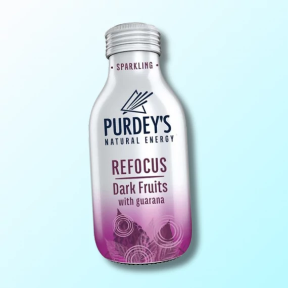 Purdeys Natural Energy Refocus Dark Fruits bogyósgyümölcs ízű angol energiaital 330ml