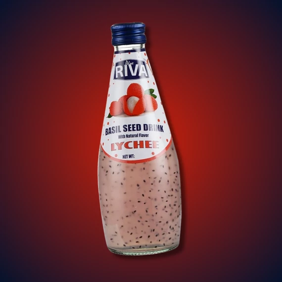 Riva Lychee Licsi ízű thai ital bazsalikommaggal 290ml