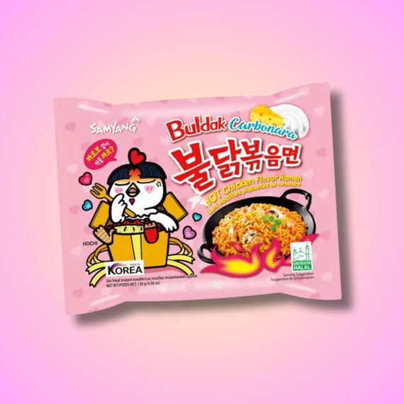SamYang Buldak Csirkés-Carbonara ízű csípős ramen tészta 130g - szav idő: 2025.05.08