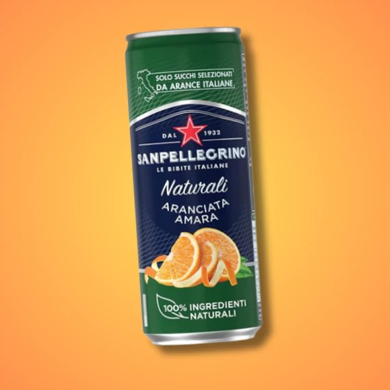 Sanpellegrino Aranciata Amara Naturali keserű narancs ízű szénsavas olasz üdítő 330ml