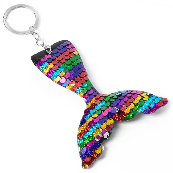 Glitteres sellő kulcstartó 