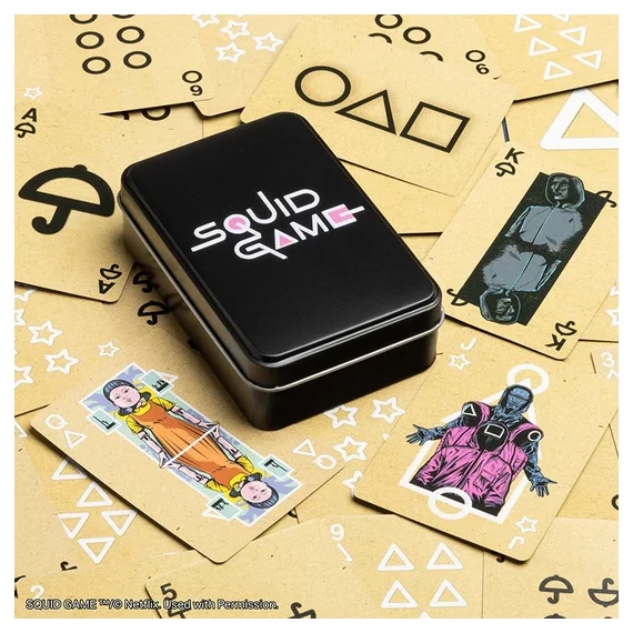 Squid Game francia kártya fém dobozban