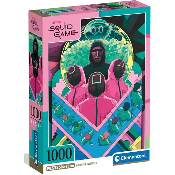 Squid Game 2 persely puzzle ajándék poszterrel 1000db