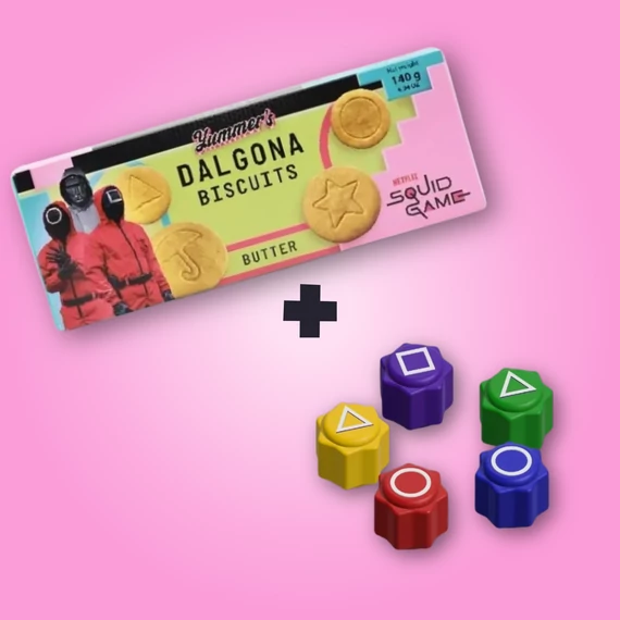 Squid Game Dalgona vajas keksz ajándék Gonggival 140g 