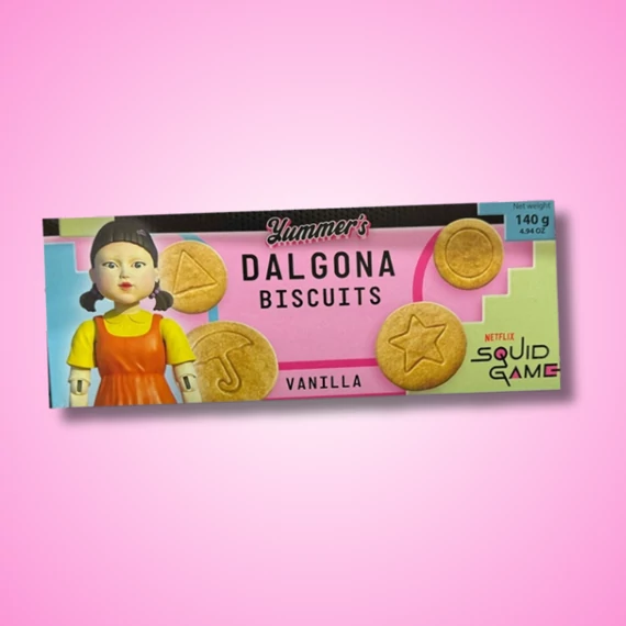 Squid Game Dalgona vaníliás keksz 140g