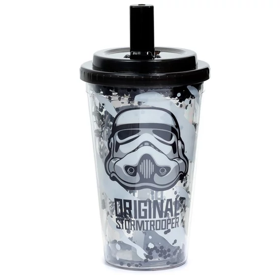 Star Wars Stormtrooper pohár szívószállal és tetővel