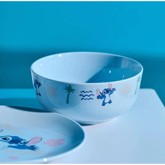Stitch kék műzlistál 