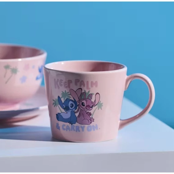 Stitch rózsaszín bögre