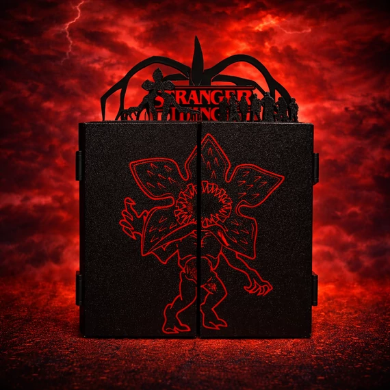 Stranger Things Demogorgon Kinder Joy Funko összecsukható figura tartó 24 rekeszes névtáblával 