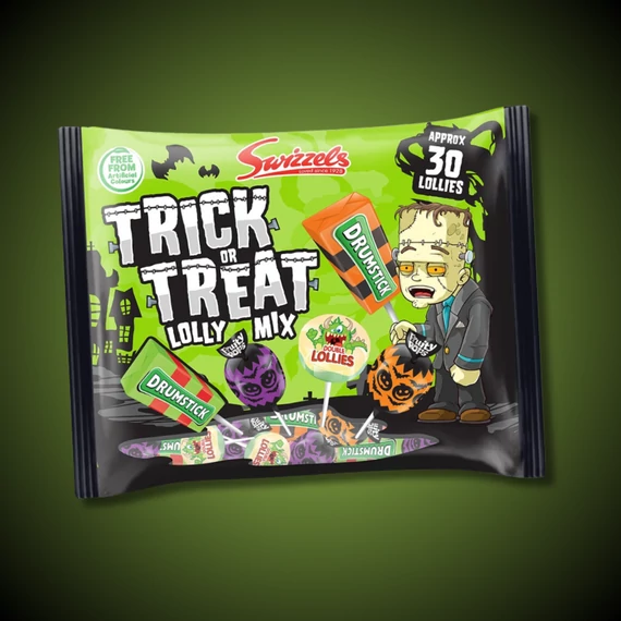 Swizzels Halloween gyümölcsös nyalóka mix 330g