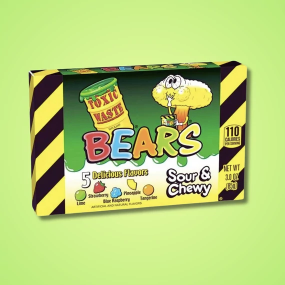 Toxic Waste Bears savanyú gumicukor medvék 85g