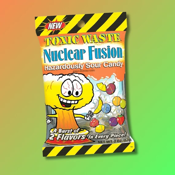 Toxic Waste Nuclear Fusion Hazardously savanyú kemény cukorka 57g