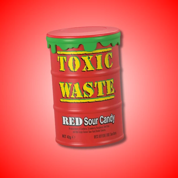 Toxic Waste piros dobozos savanyú cukorkák 42g
