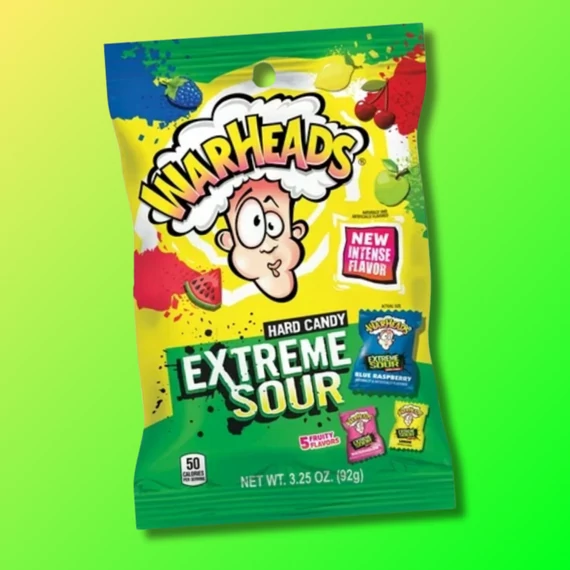 Warheads Assorted Sour extrém savanyú keménycukorka 92g