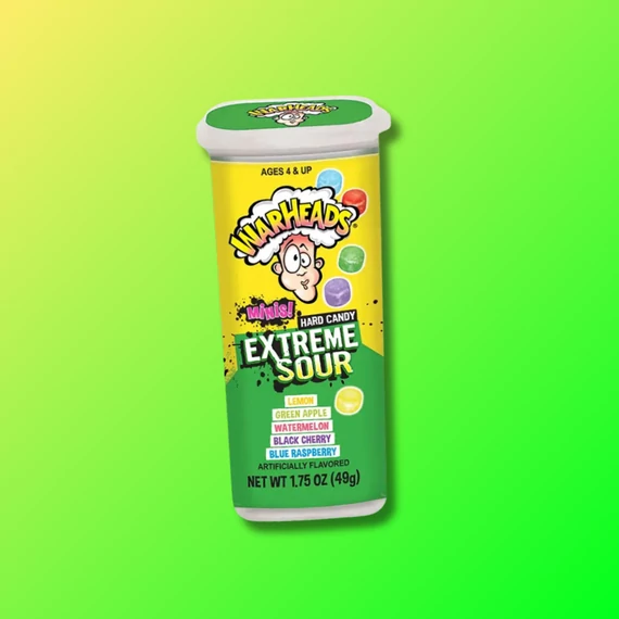 Warheads Extreme Sour Mini Hard Candy extrém savanyú keménycukorkák 49g