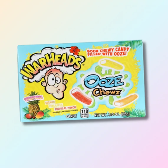 Warheads Ooze Chewz amerikai trópusi ízű gumicukor 85g