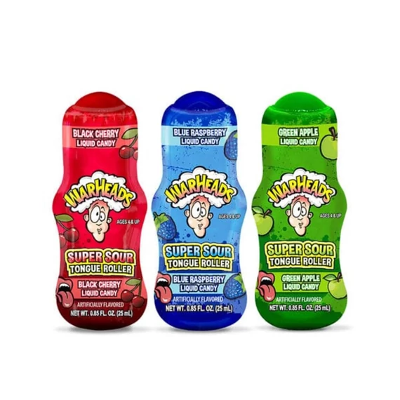 Warheads Super Sour Tongue Roller stift formájú savanyú édesség 25ml